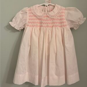 Petit Ami Light Pink Smocked Dress